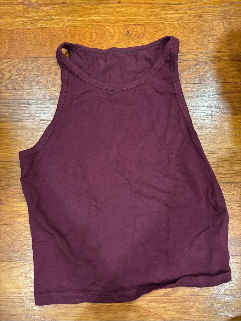 Women’s Burgundy High-Neck Tank Top